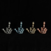 FXXK! HANDSIGN VALVE CAP /Stone