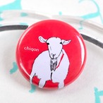 【CHIQON】ROUND 缶バッチ「こんにちは」