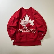 80s USA Champion REVERSE WEAVE メープルリーフ スウェット トレーナー チャンピオン リバースウィーブ レッド XL 古着