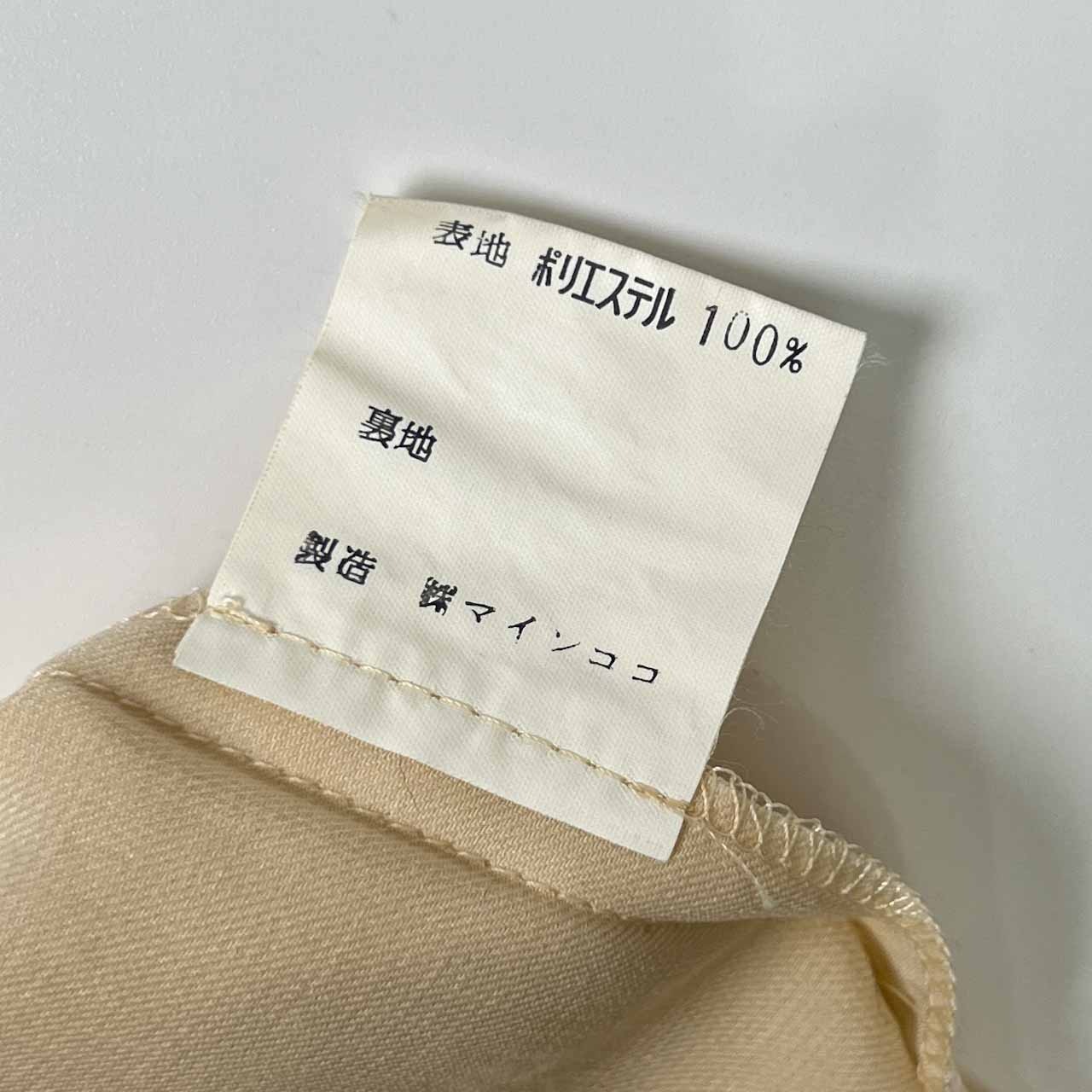 Leilian レリアン バックボタン 長袖シャツ ブラウス /クリーム系 レディース