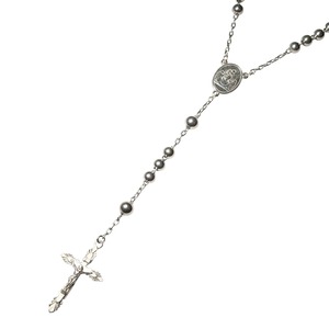 DOLCE&GABBANA silver rosary necklace