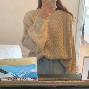 ケーブルニットプルオーバー A0933