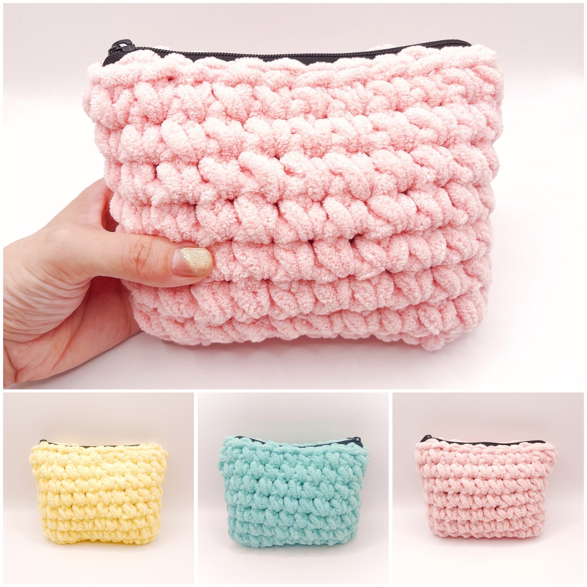 ふわもこモールのポーチ/