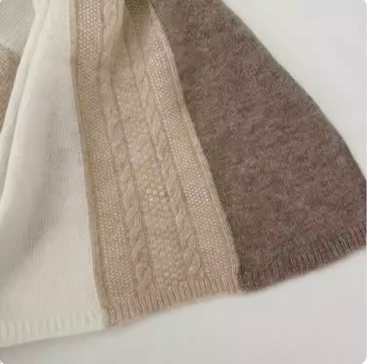 【艶暖配色】カシミヤ100％ カラーブロックマフラー(男女兼用)