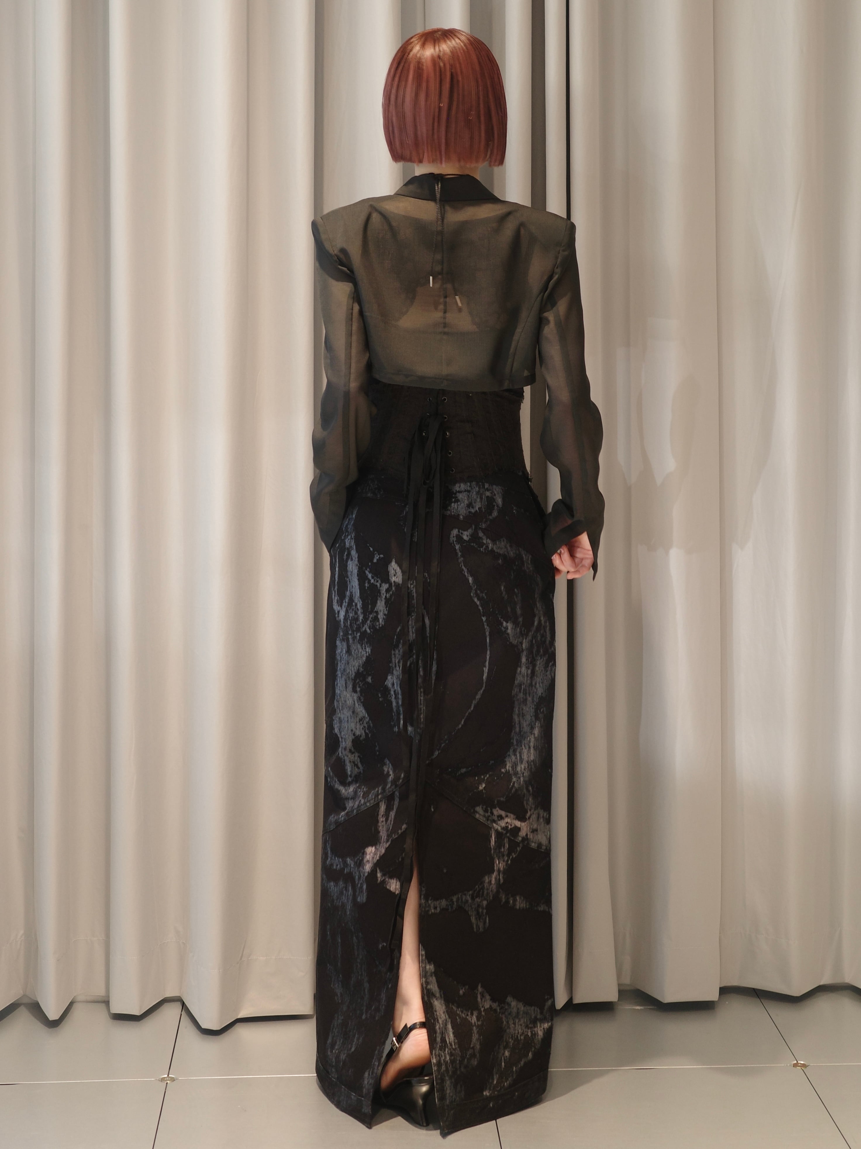 26SS】MUKCYEN ムッシャン / スカート /denim fascia mapping skirt