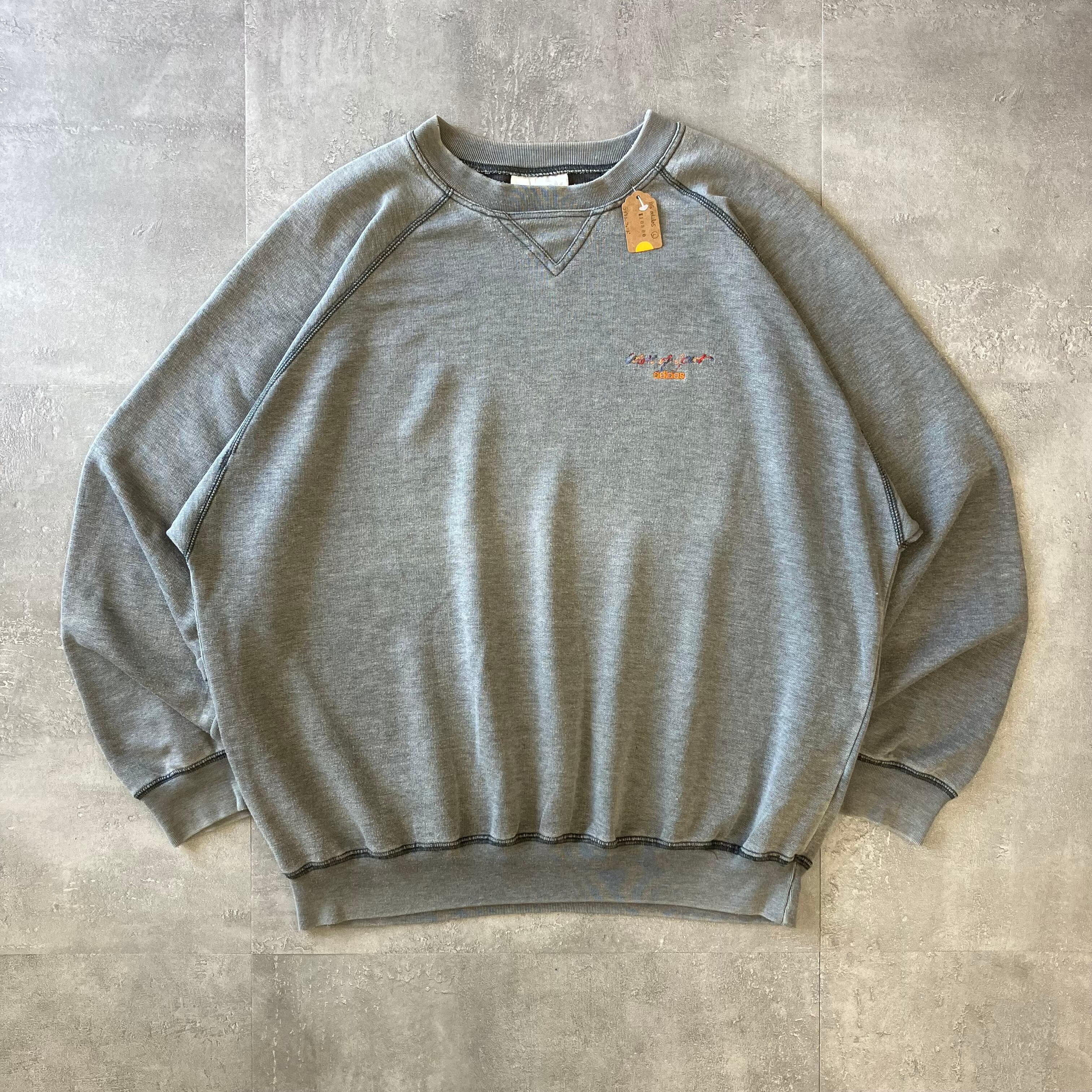adidas 80s ラグランスリーブ スウェット ワンポイント刺繍 No.1817