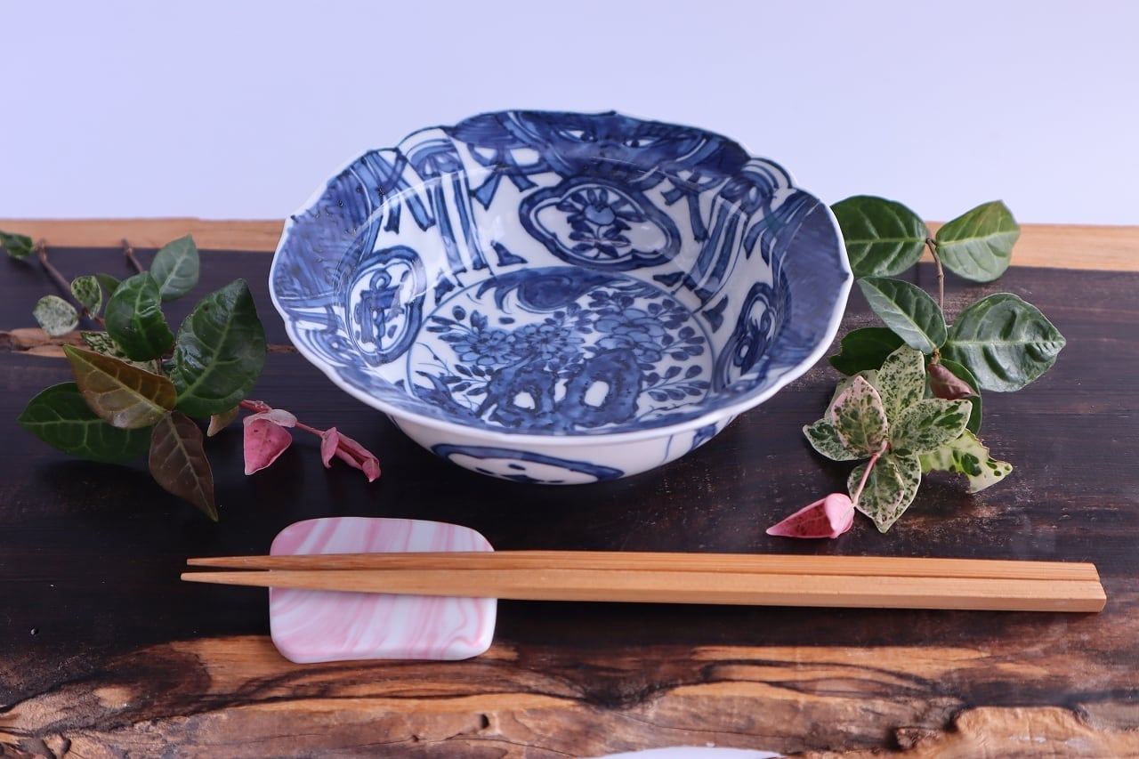 染付芙蓉手岩花文兜鉢 | 陶つちやま