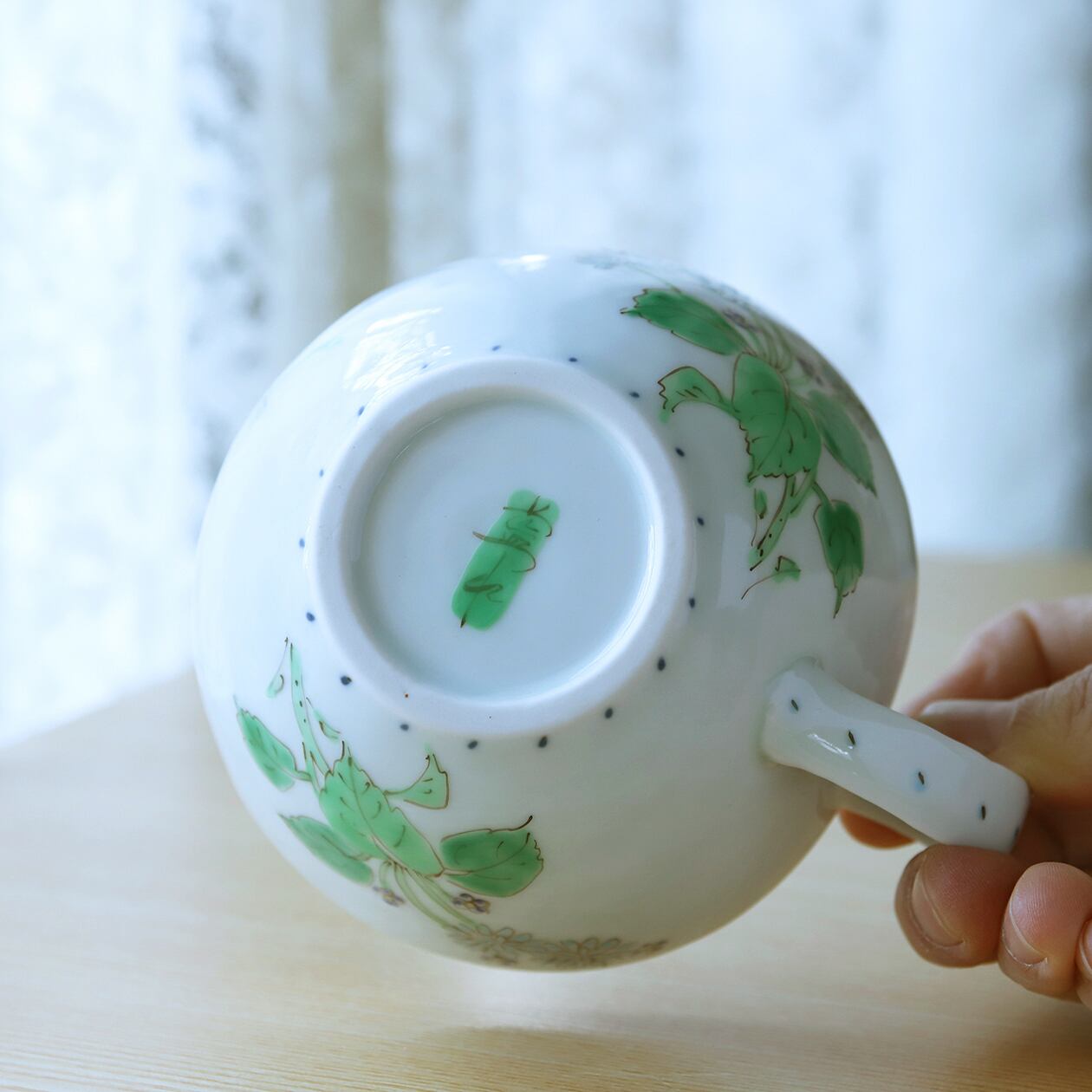 藍水「ヤマアジサイ カフェボール」 うつわ藍水（波佐見焼） | にっ