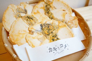 牡蠣　せんべい　「カキとコメと」　６枚入り