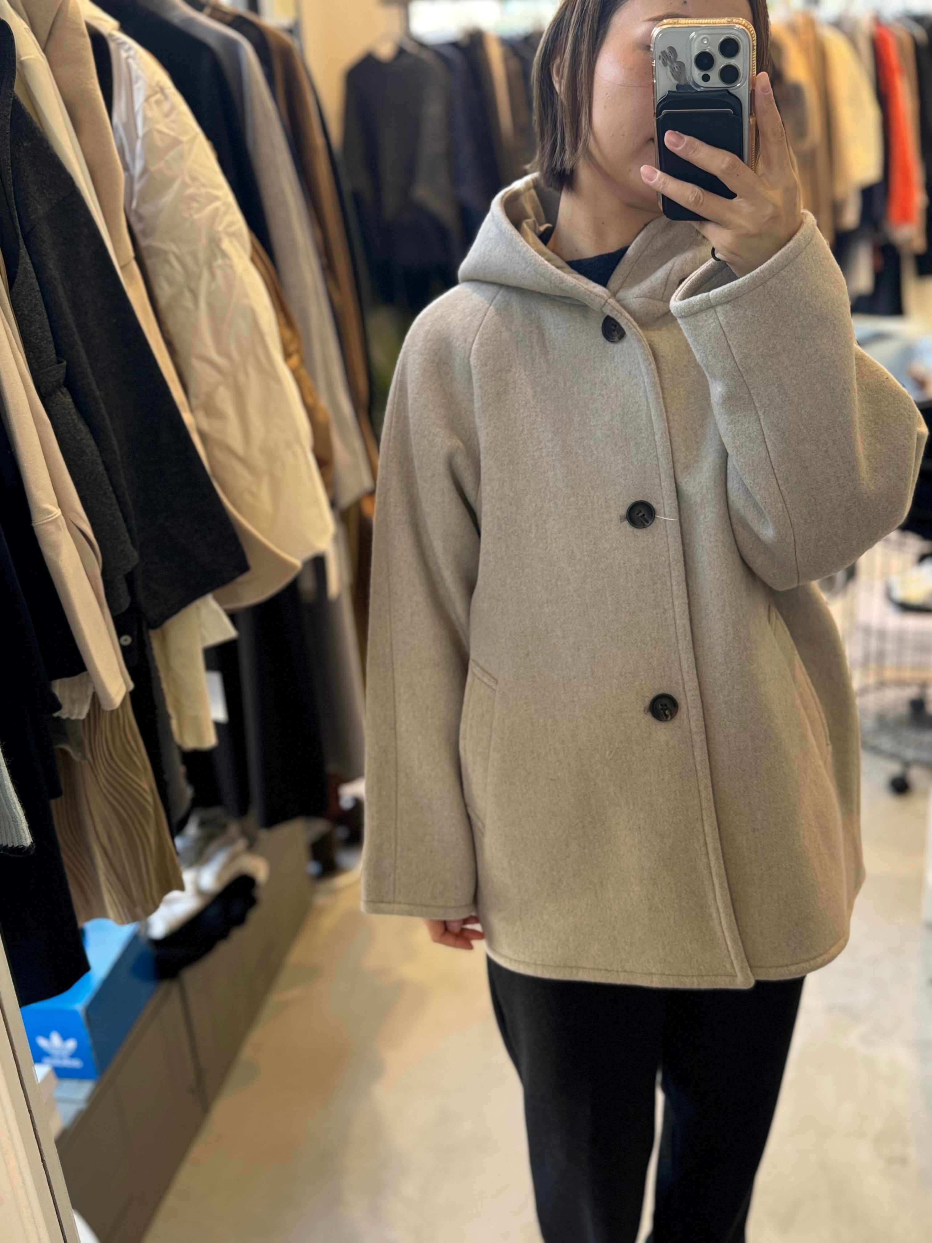 【LEMELANGE】フード付きウールコート　8553903