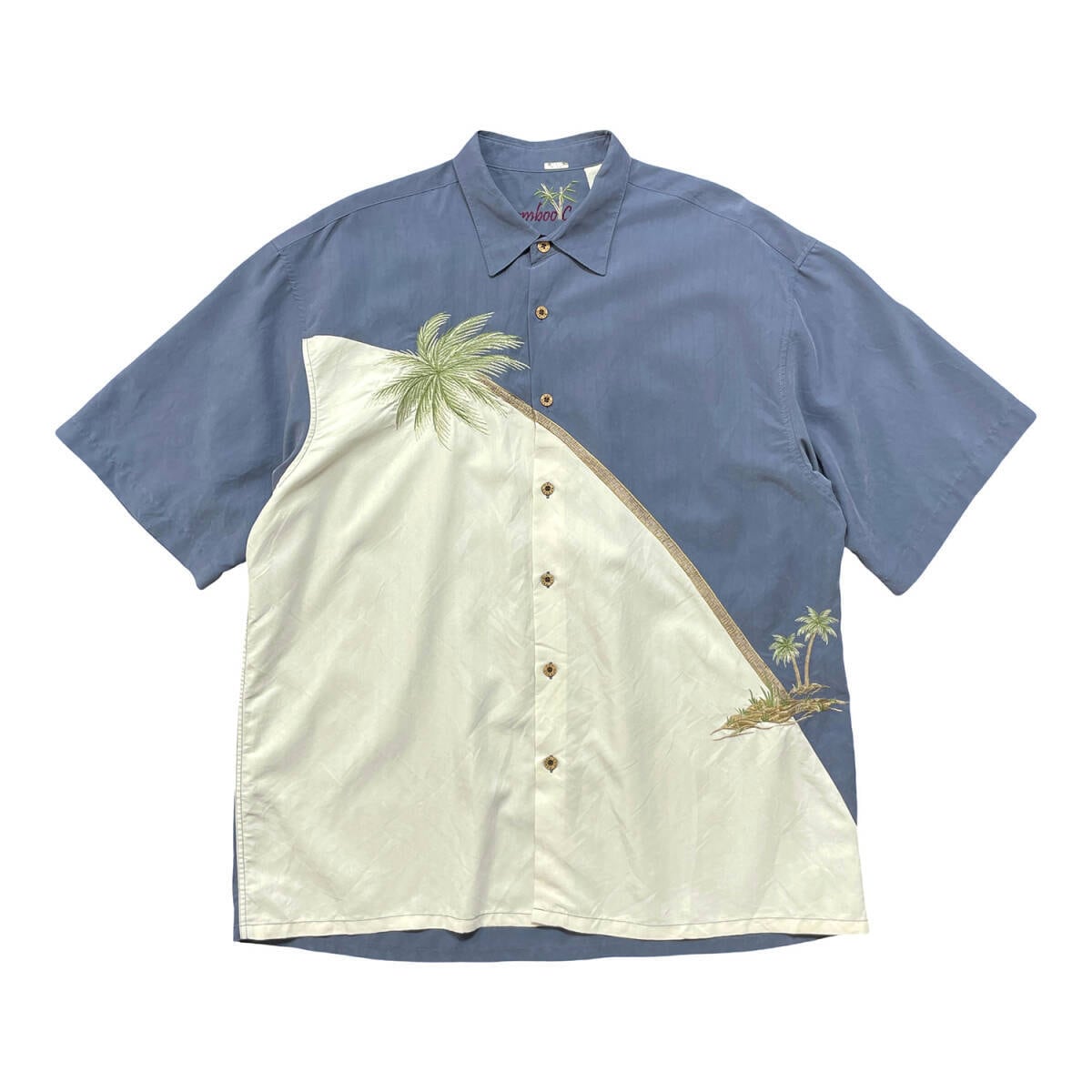 USA 古着 Bamboo Cay フロント合わせ アロハシャツ ハワイアンシャツ