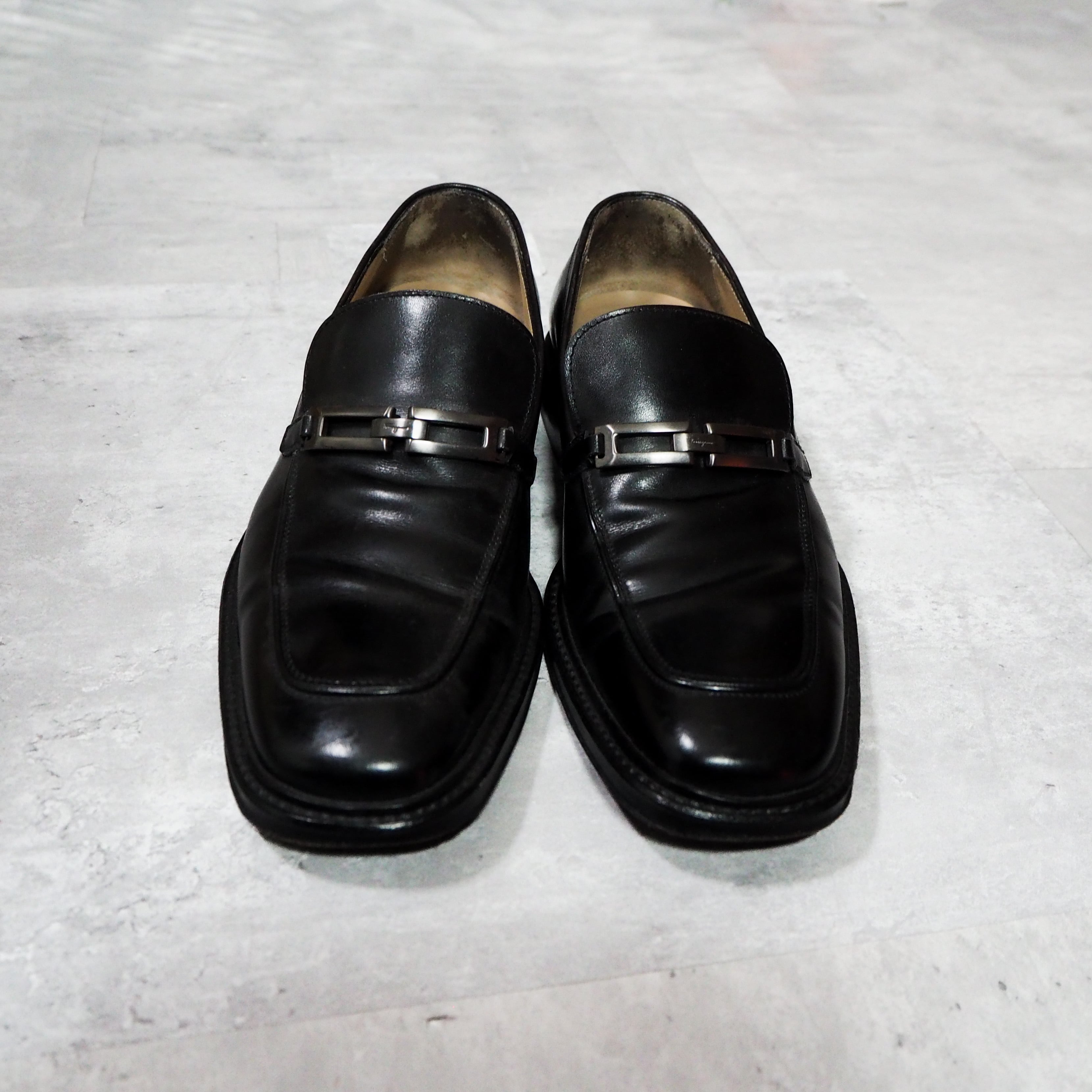 Salvatore ferragamo” black bit loafers サルヴァトーレフェラガモ