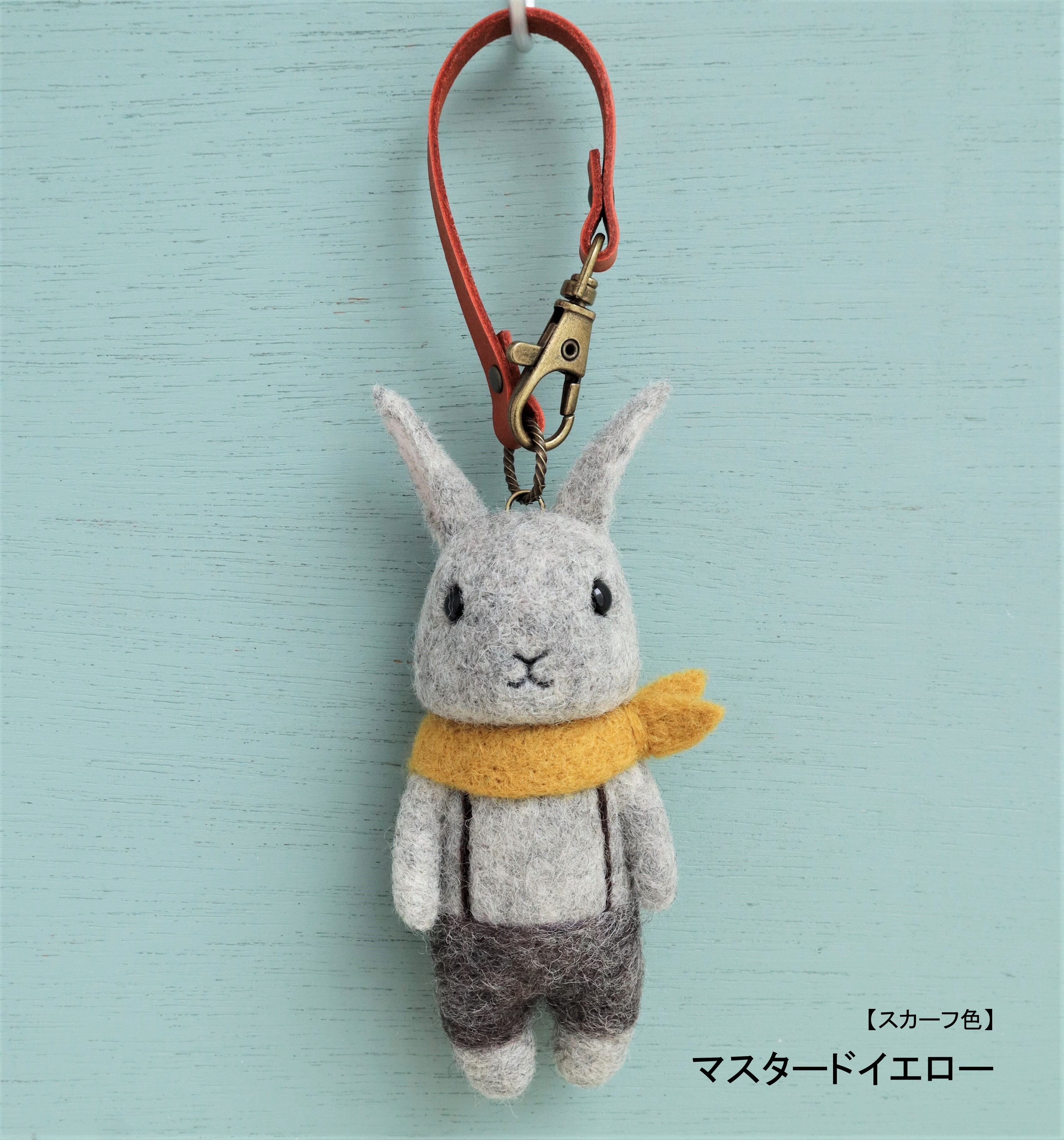 ちちみ様 うさぎ羊毛フェルトストラップ ちちみ様 うさぎ羊毛フェルト