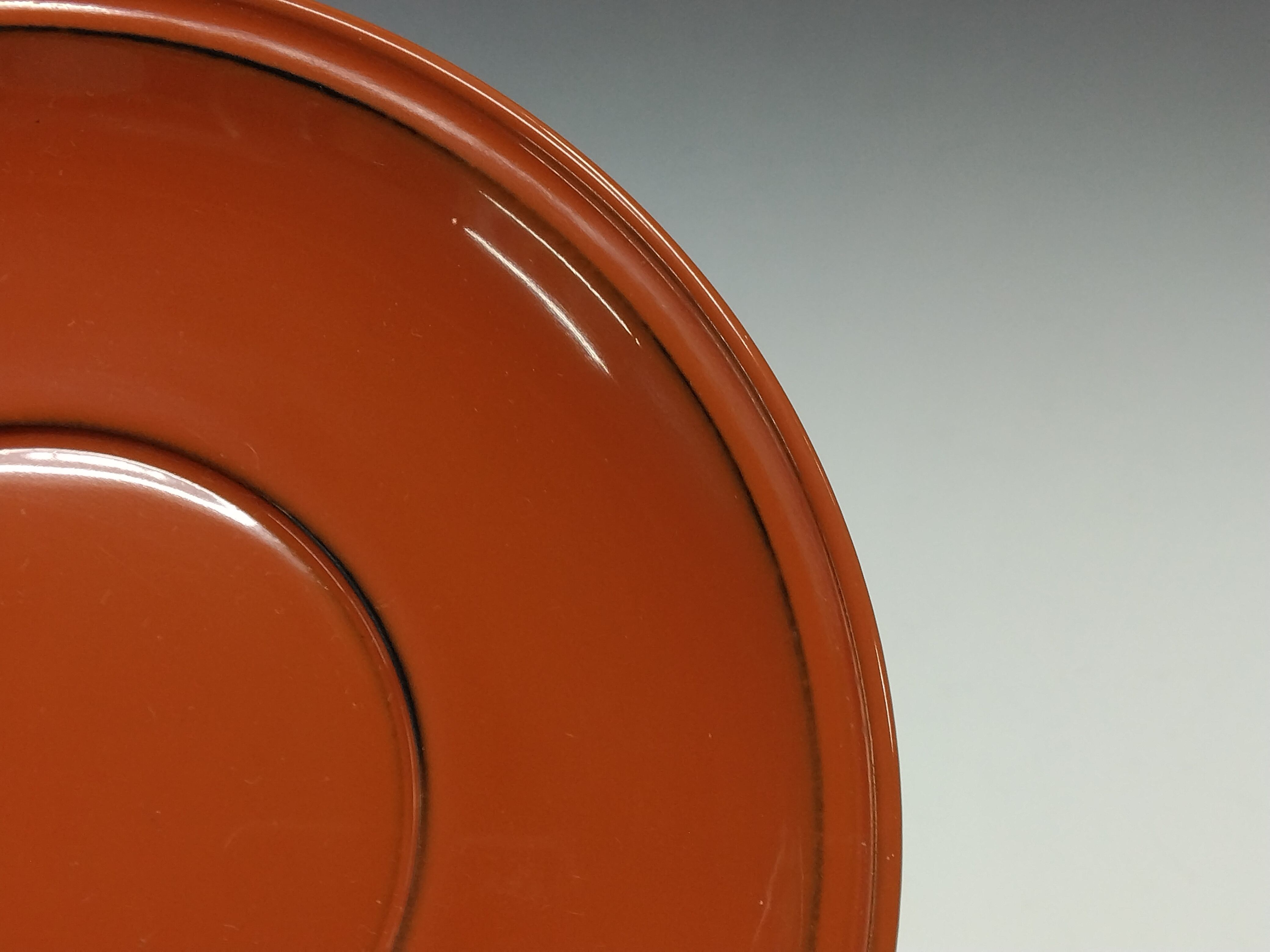 伝統工芸 根来塗｜Negoro lacquer ware 上手の朱研出 茶托 1枚