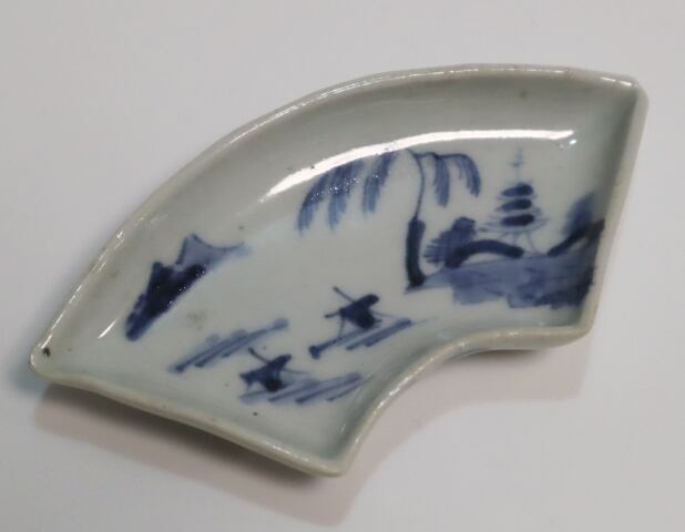 古伊万里染付 扇面形山水紋豆皿 5枚 | 賢祥堂 うつわ店