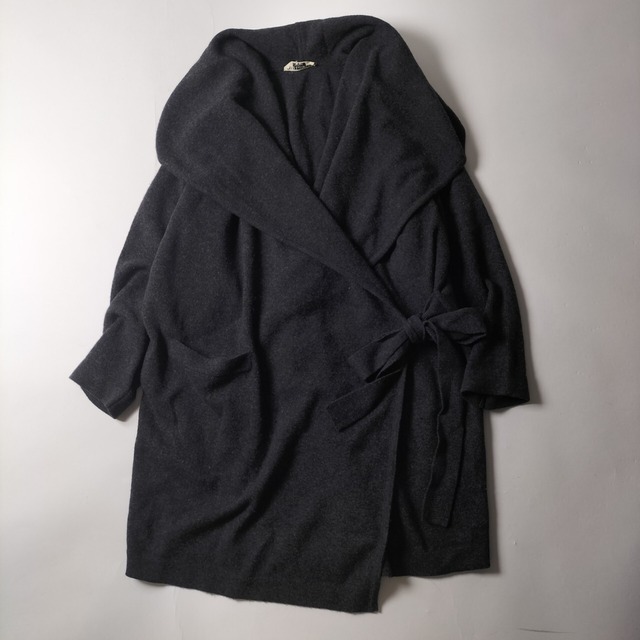 イタリア製 BIA FELISATTI ビッグカラー ニットガウンコート