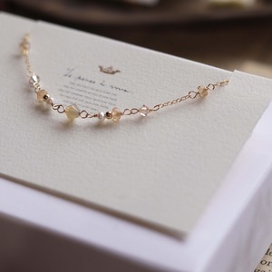 インペリアルトパーズ/Jardin/14KGFブレスレット