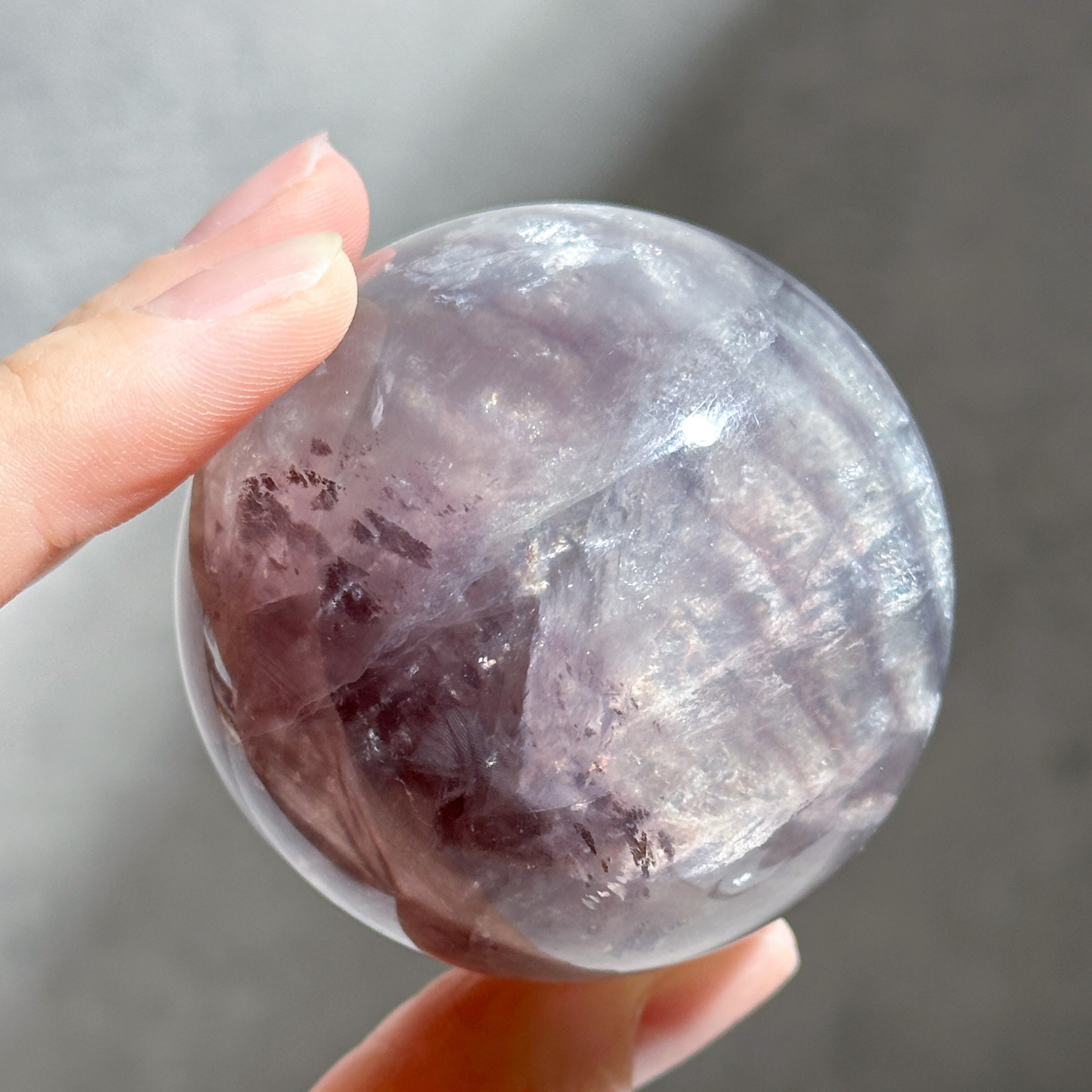 レピドライト×フローライト スフィア21◇Lepidolite◇天然石・鉱物