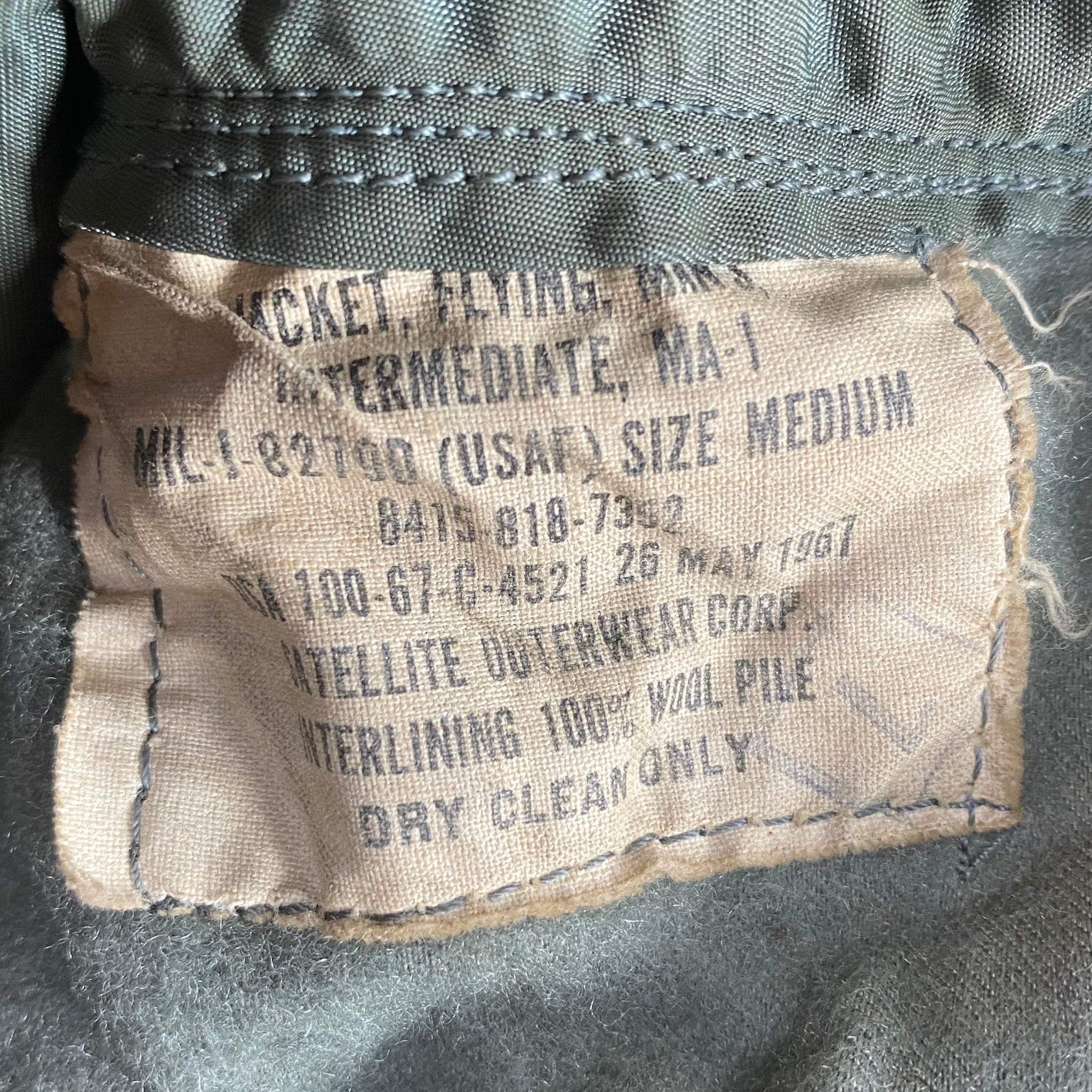 67年納品 60年代 ビンテージ USAF 米軍実品 MA-1 ミリタリー フライト