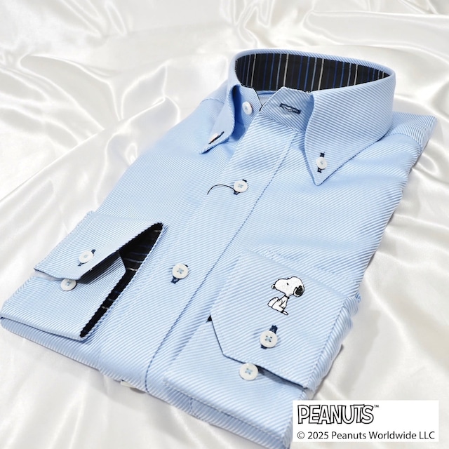 【PEANUTS】スヌーピー刺繍限定ワイシャツ　【S】