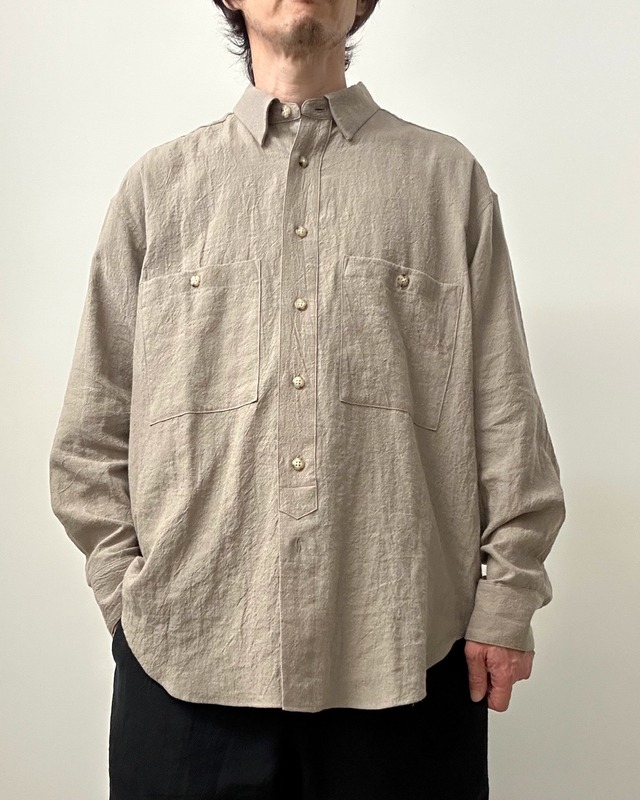comm.arch. / Linen Cotton Chambray B.D. Shirt