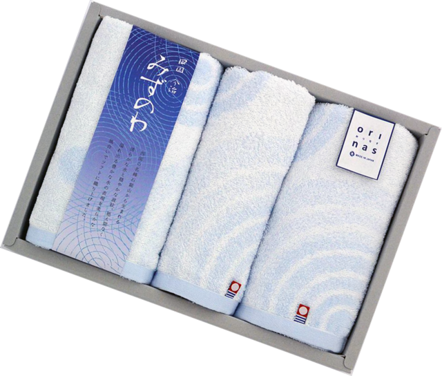 みずのわ　バスタオル、フェイスタオル、ゲストタオル／Mizunowa gift set
