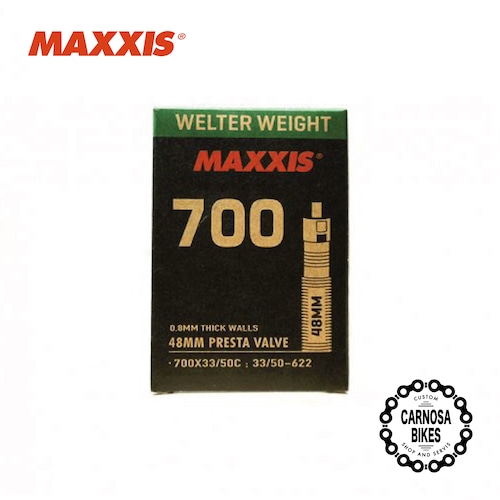 【MAXXIS】WELTER WEIGHT(French Valve) [ウェルターウェイト(仏式)] チューブ 700×33/50C 48mm
