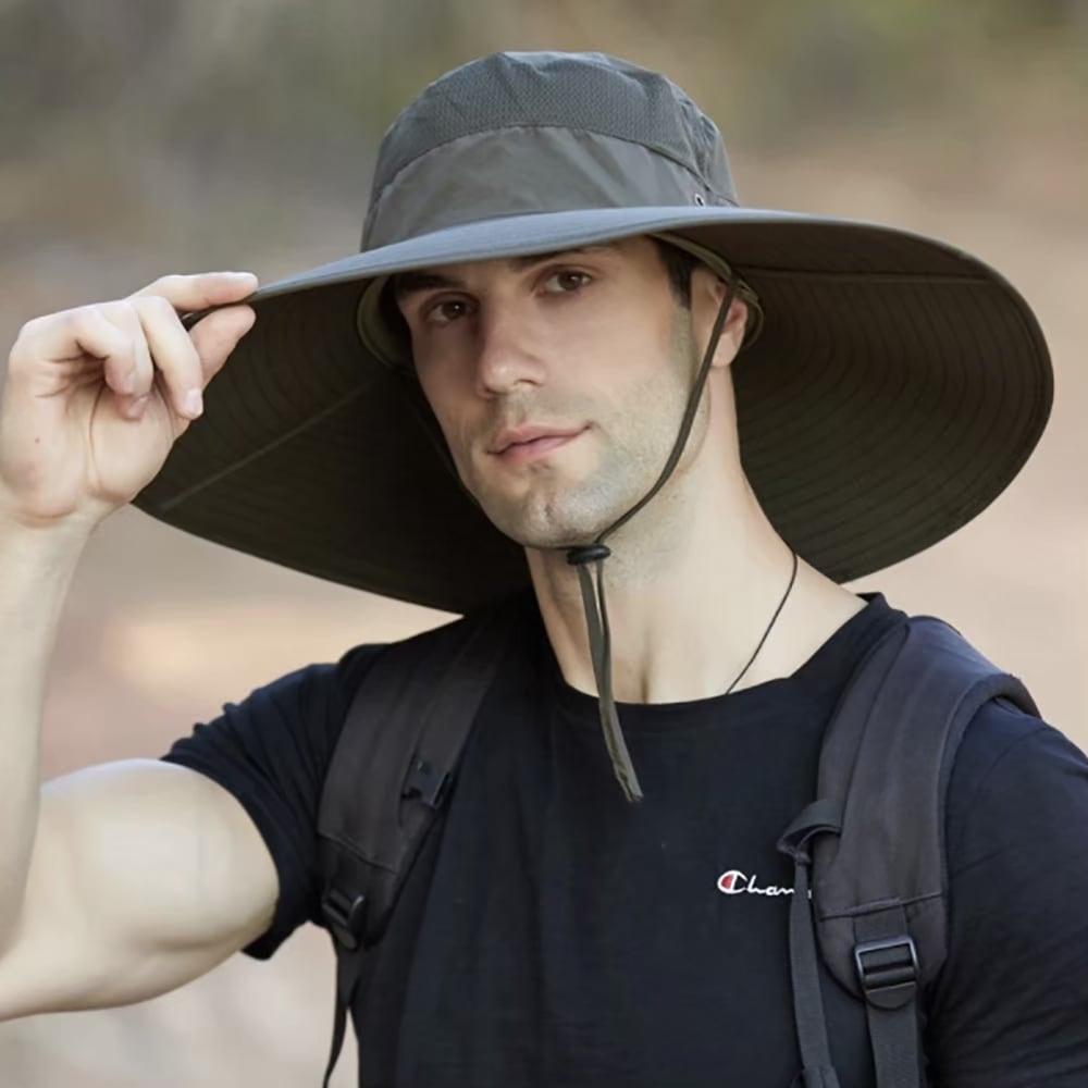 アウトドア帽子 サファリハット 旅行 日よけ 携帯用 UV対策 メンズ 帽子