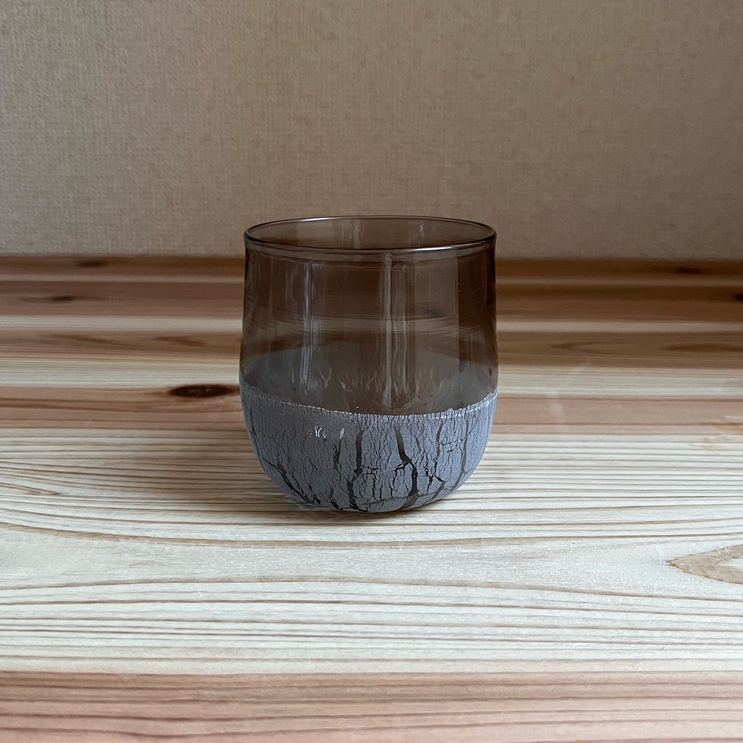 glass studio 三日月 Toudoグラス(グレー/白土)④