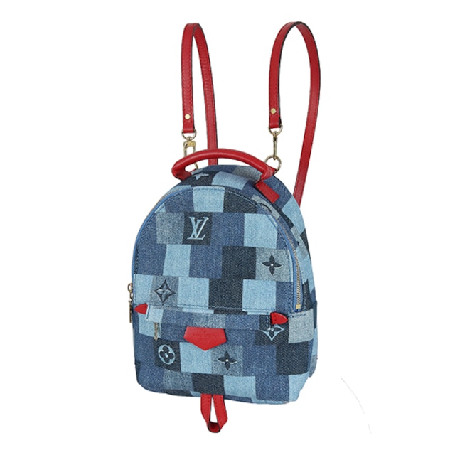 Used LOUIS VUITTON ルイヴィトン リュックサック パームスプリングス バックパック MINI デニムパッチワーク デニムブルー 超美品