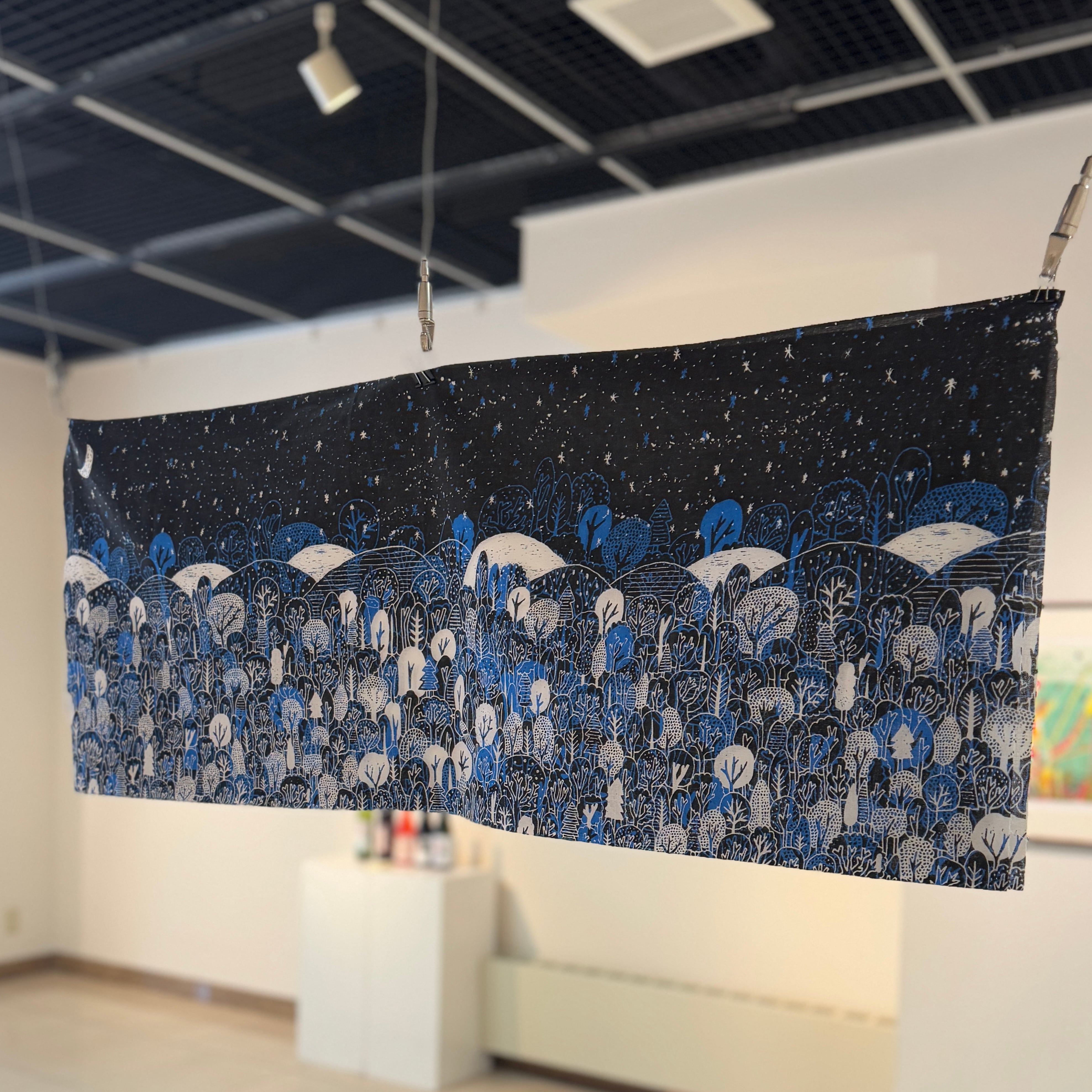 オリジナル手ぬぐい「夜の森」 | naokamiyama