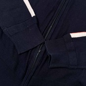 Psycho Bunny サイコバニー ダブルジップ トラックジャケット風 ニット ジャケット M/ネイビー メンズ