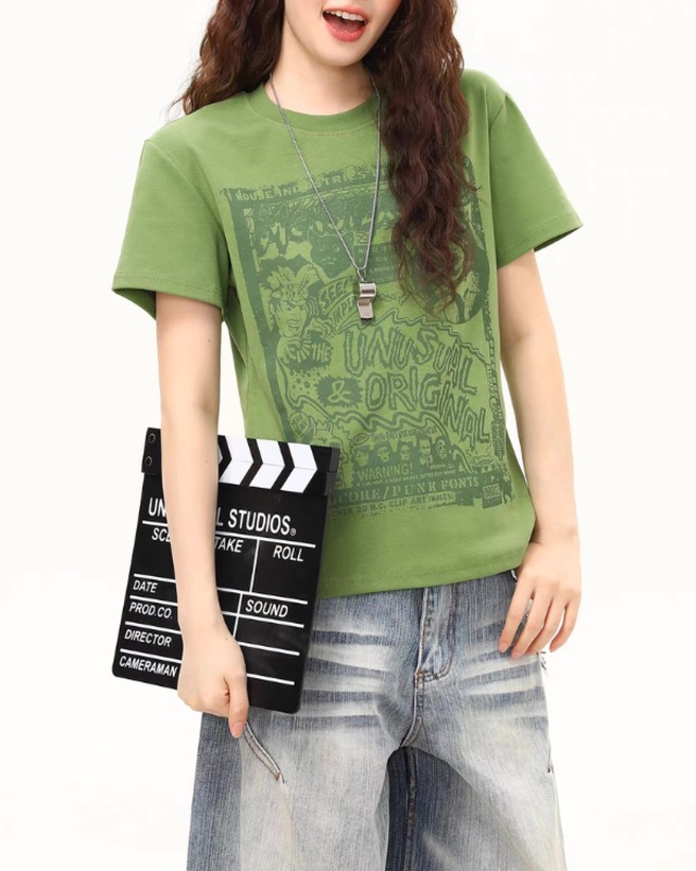 Comic Graphic T-Shirt（2color）［A0462］