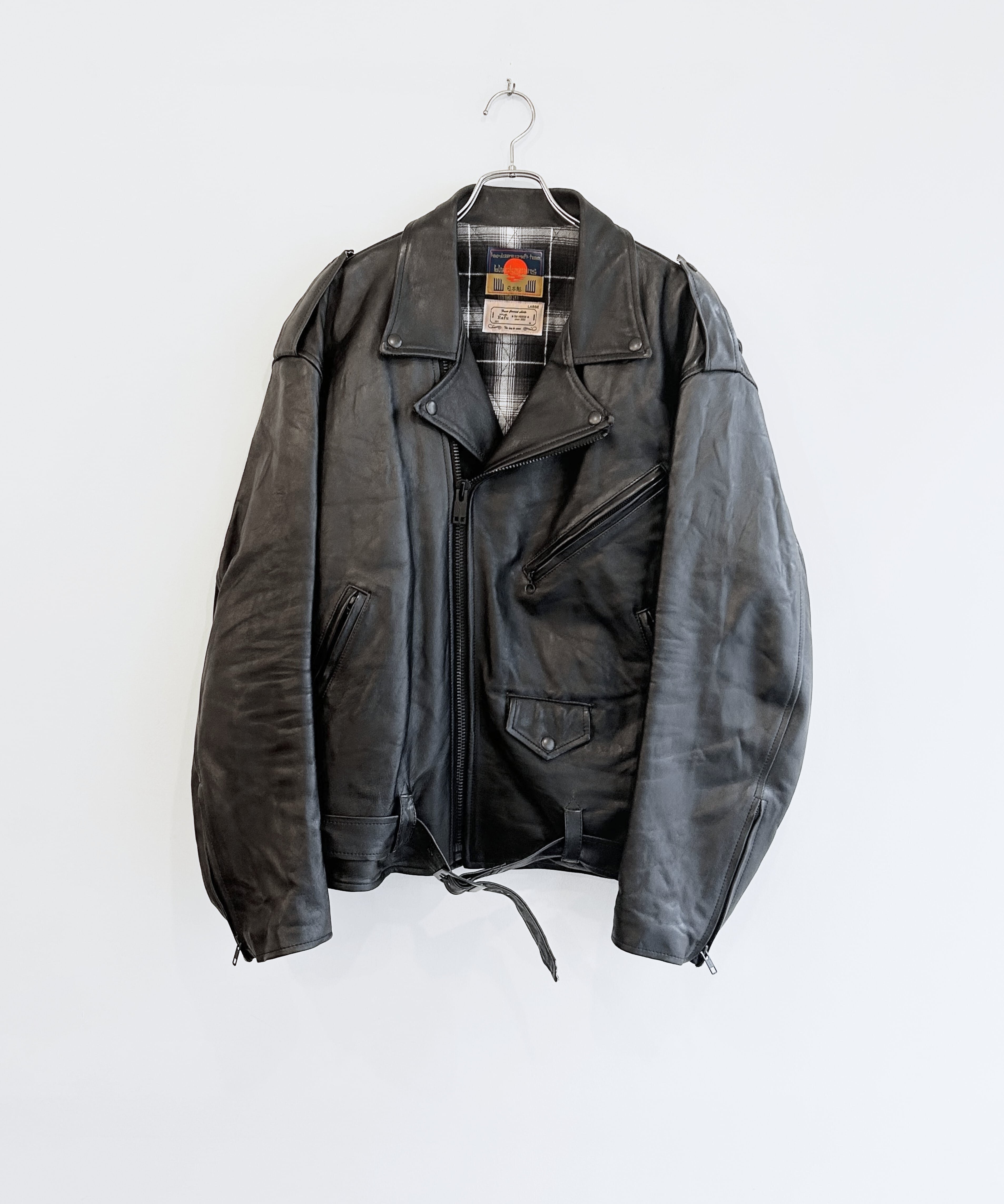 blackmeans×Rafu / Rafu045 LEATHER JACKET (BLACK SMOOTH
