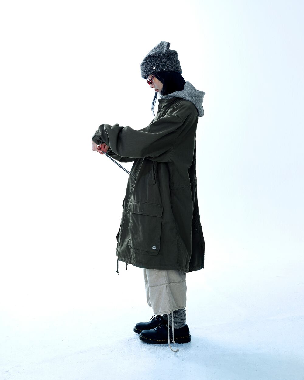 COYSEIO] WASHED MILITARY JACKET MUD KHAKI 正規品 韓国ブランド 韓国