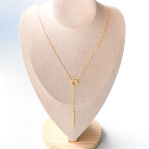 ラリエットネックレス ゴールドコーティング