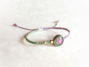 ウォーターメロントルマリン macramé bracelet