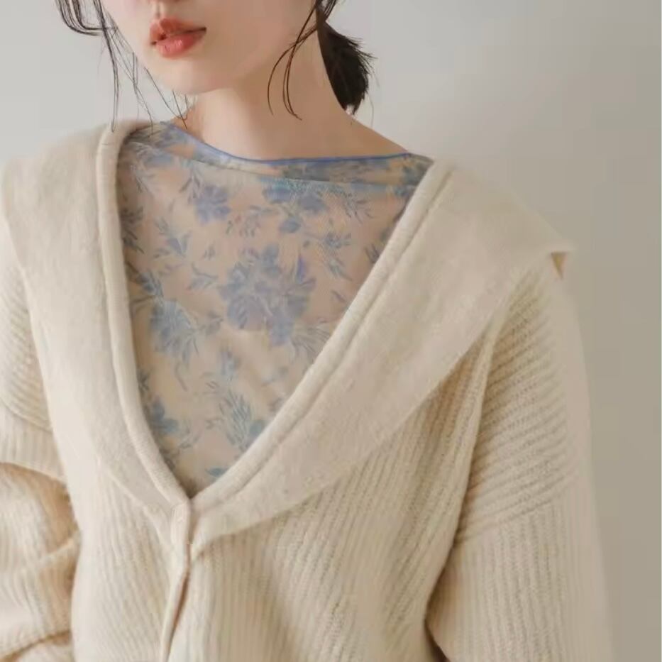 botanical sheer tops