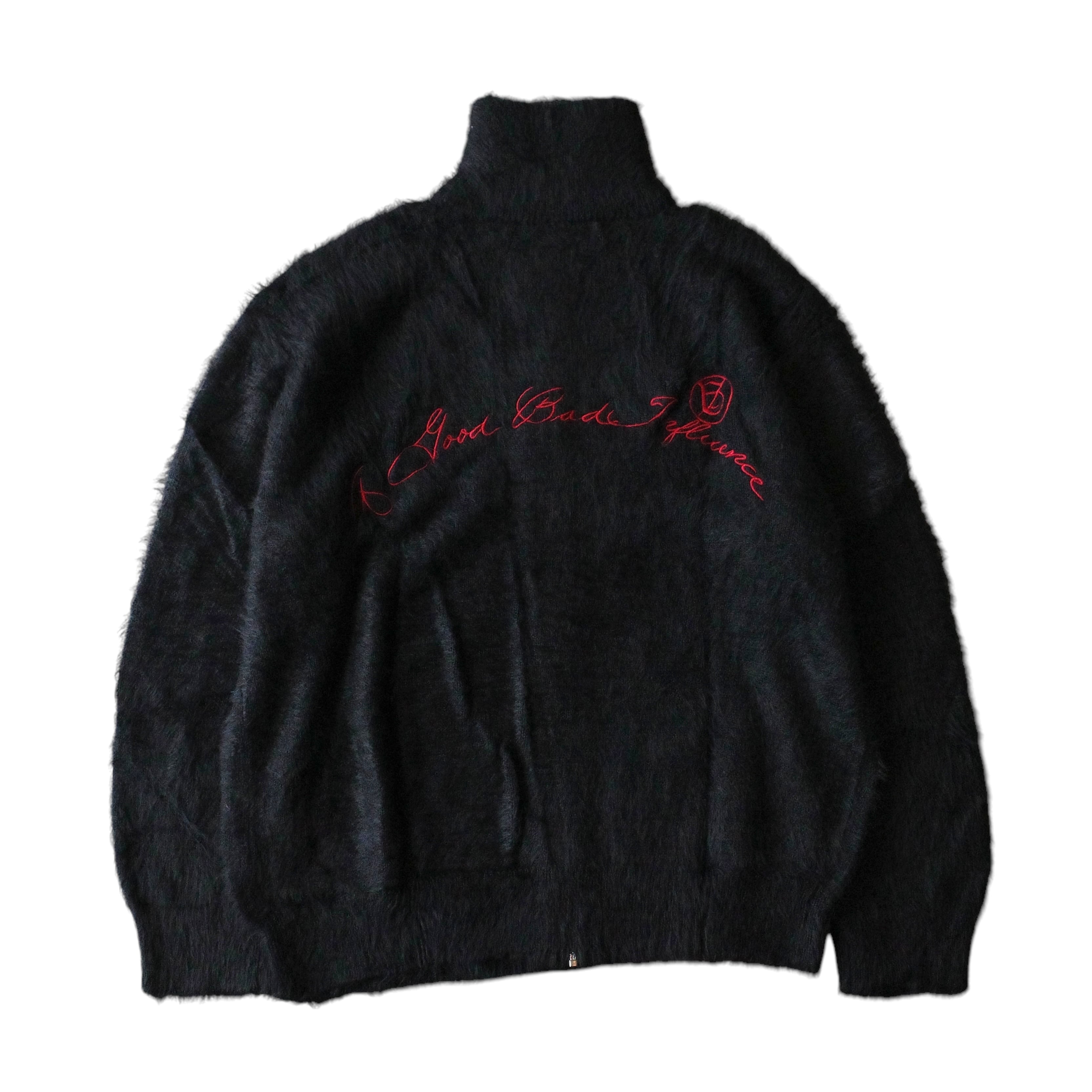 a good bad influence ダメージニット（黒） a good bad influence ニット a good bad influence ダメージニット