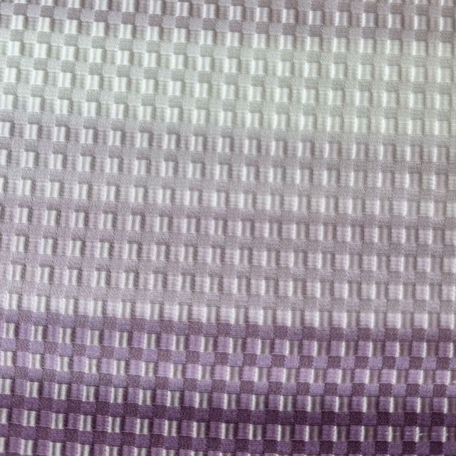【帯揚げ】藤色横段暈し　ワッフル織帯揚げ　No.240904⑮