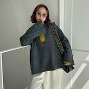 スキッパーオーバーKnit/チャコール