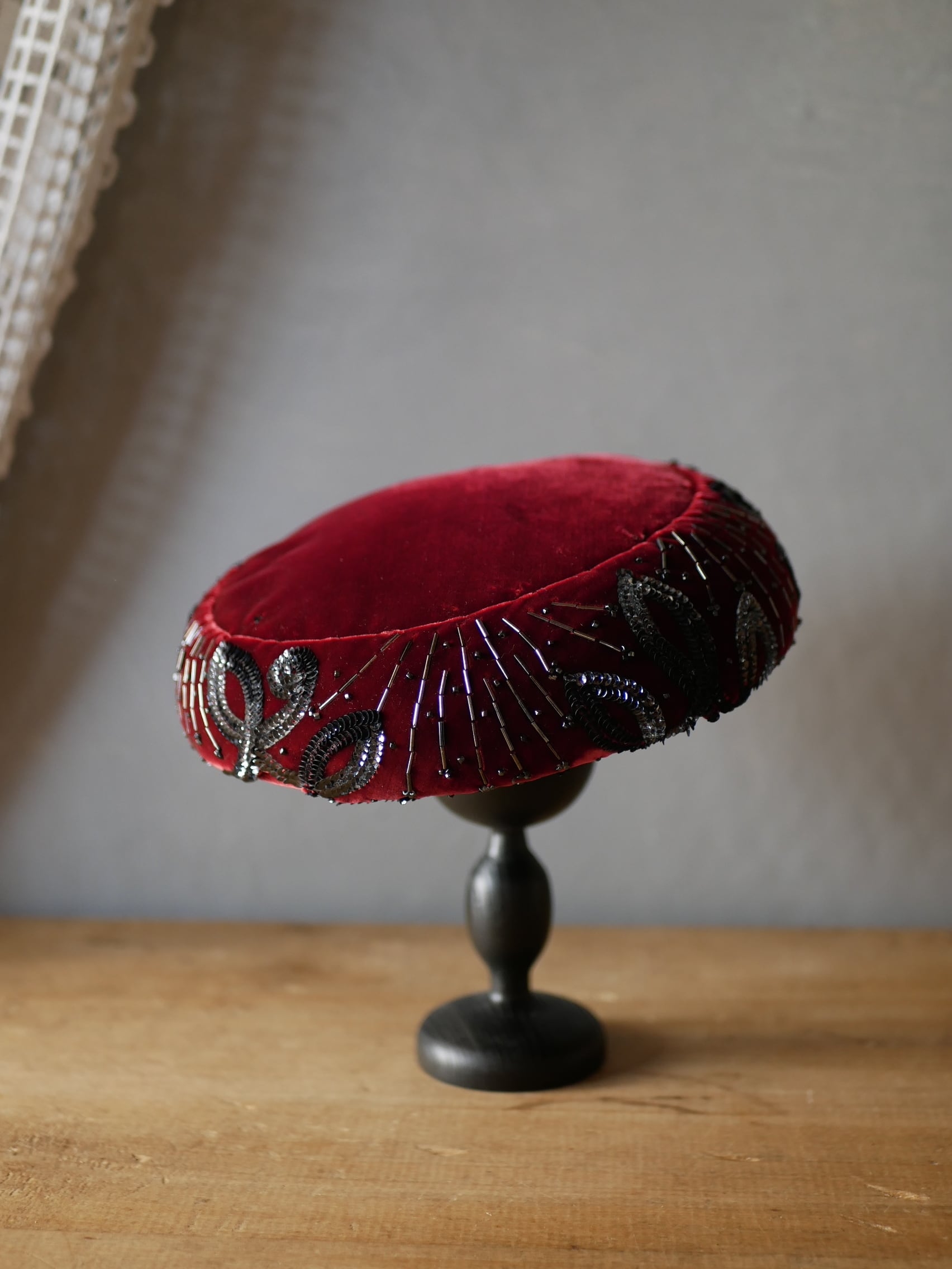 トーク帽 PARIS 帽子 アンティークファッション フランスアンティーク