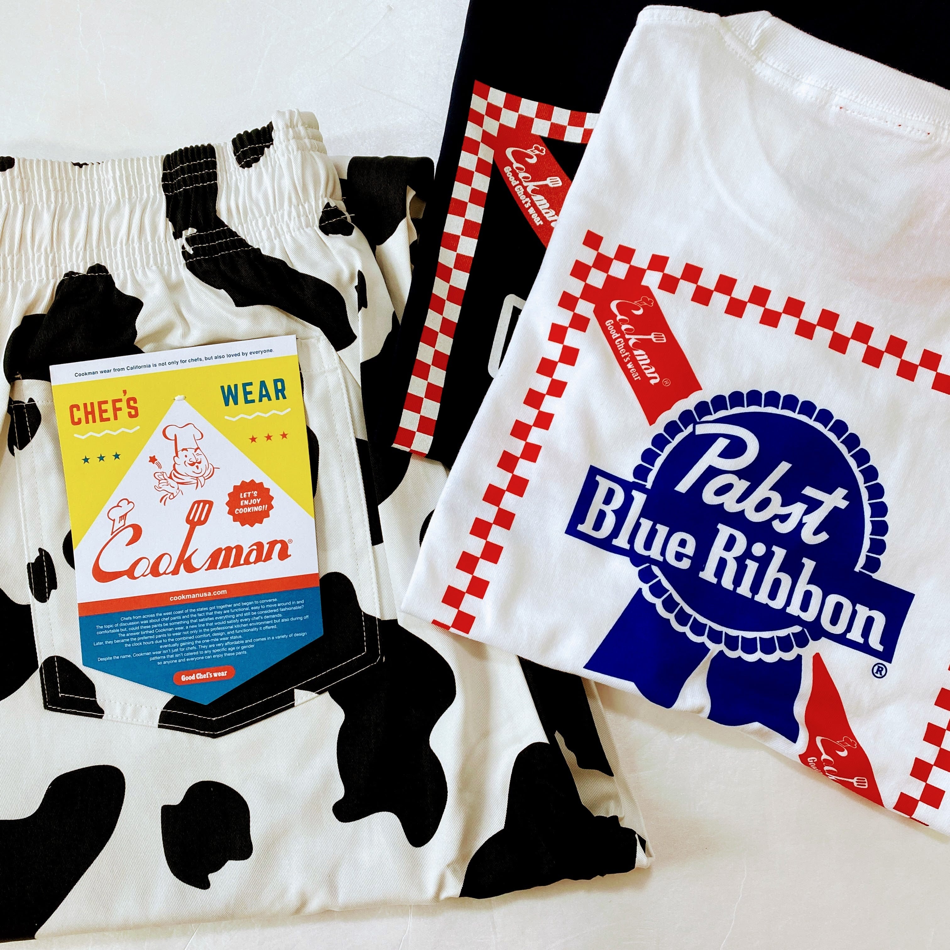 送料無料】COOK MAN Pabst Ribbon Beer Pocket コラボTシャツ 半袖