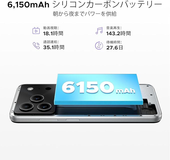 最新 Android 16 スマホ】DOOGEE Note56 plus Android16 SIMフリー