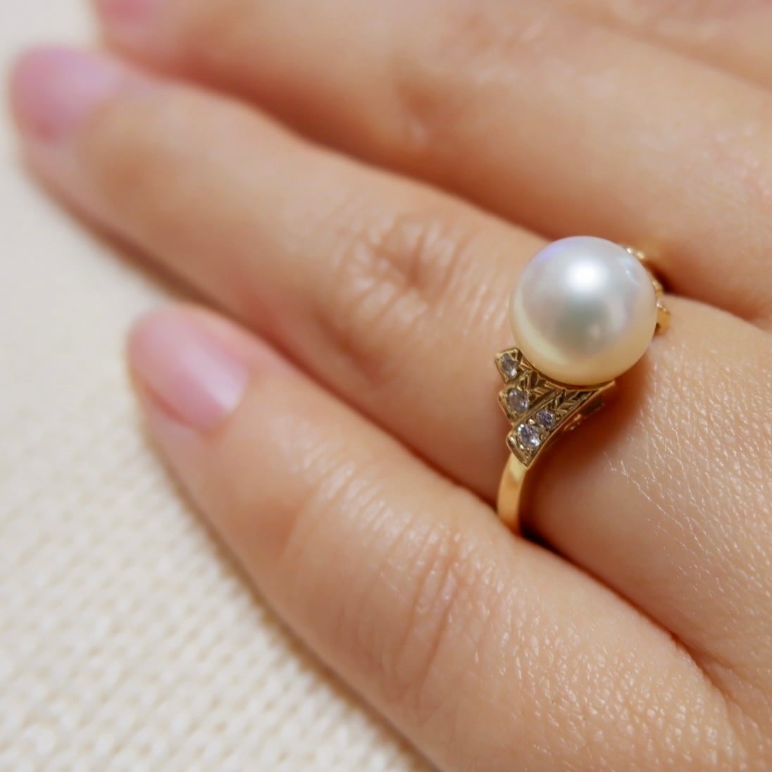 MIKIMOTO  アコヤ真珠リング　K18