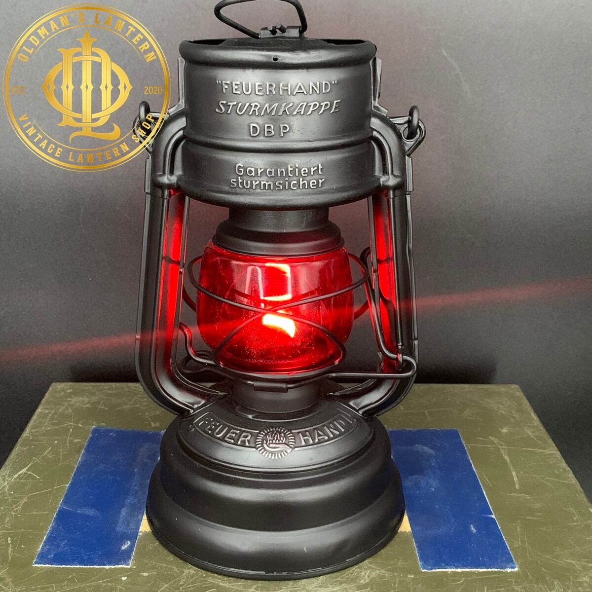 FEUERHAND 176 DBP STK k1490 red auer glass | Oldman's lantern FEUERHAND 176 DBP STK k1490 red auer glass | Oldman's lantern