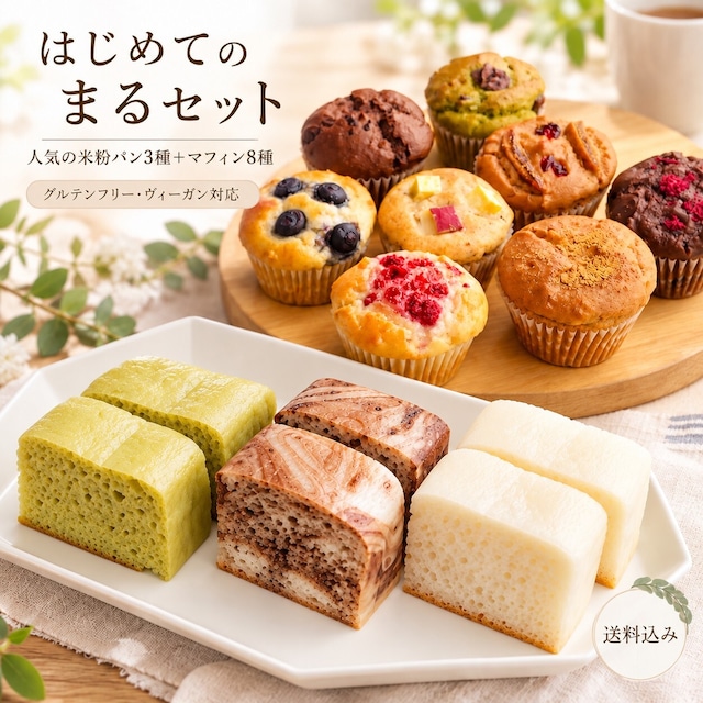 お得な送料込み　グルテンフリー　ヴィーガンな米粉のお菓子11個セット(NEW01-11)（北海道、沖縄は一部ご負担いただきます）