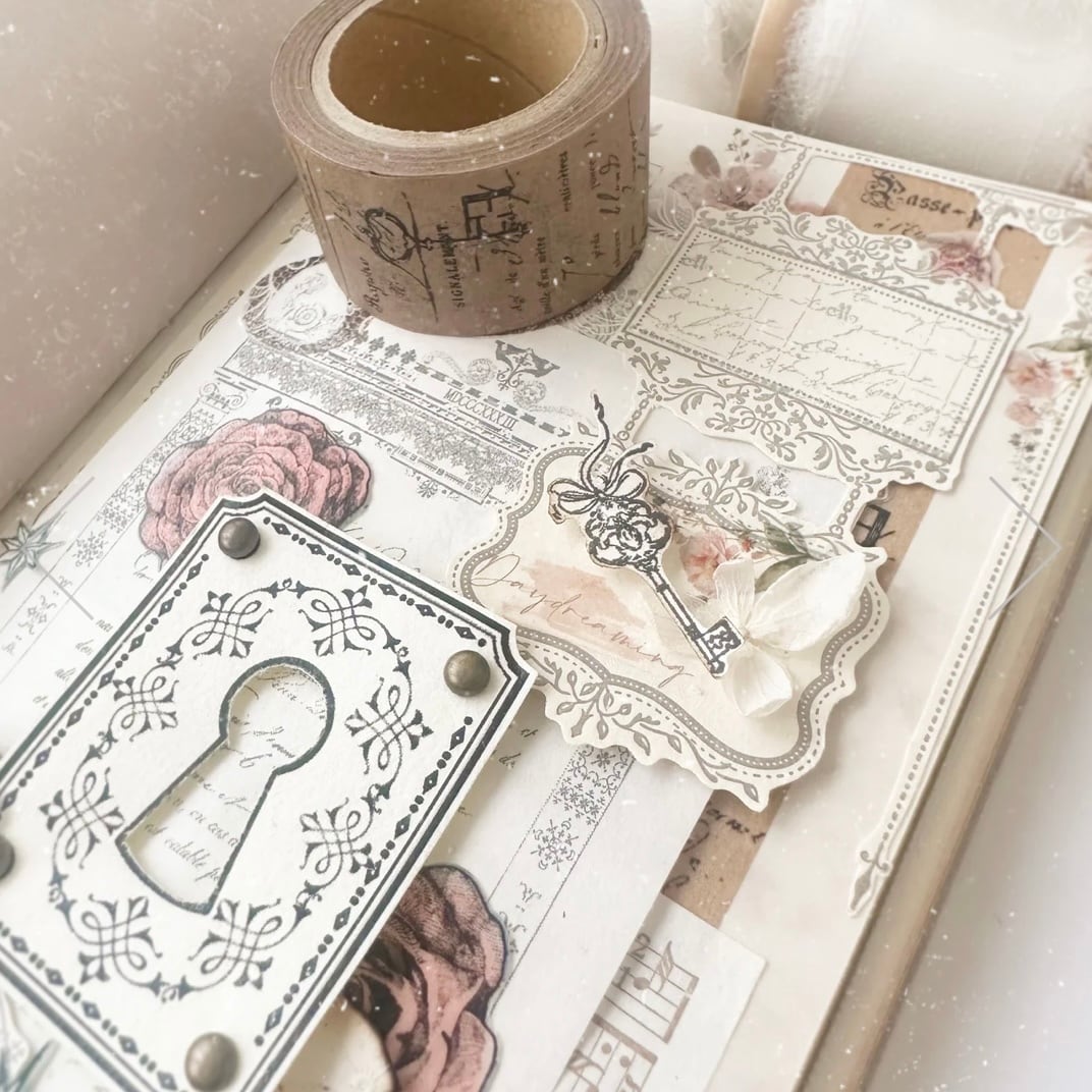 journal pages【JOURNAL PAGES X LAMP X PAPERI ANTIQUE KEY WASHI TAPE】