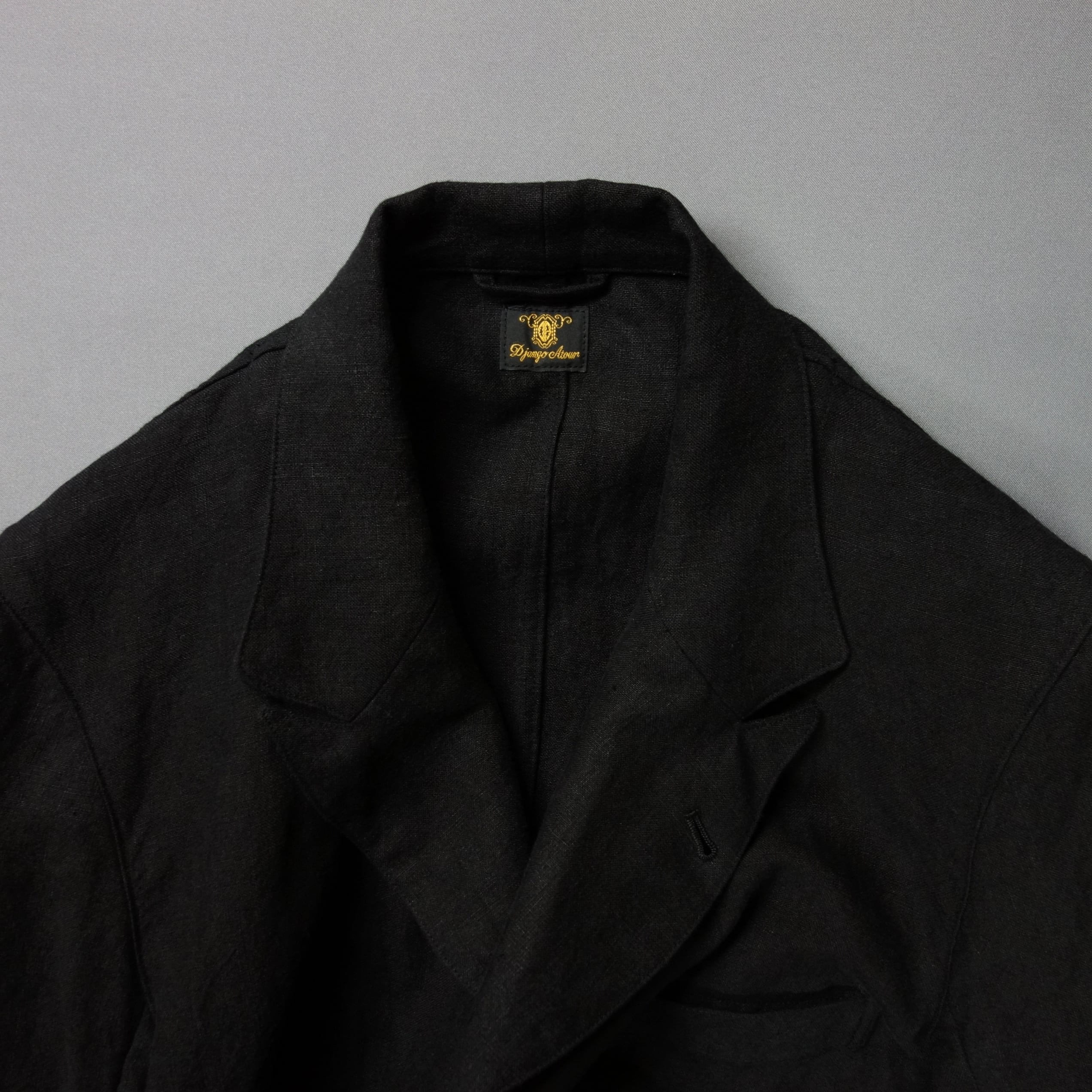 ARGUE MAILLE BLANCHE LINEN JACKET黒 montparnasse belgium-linen jacket 2026 / belgium-black | ATELIER
