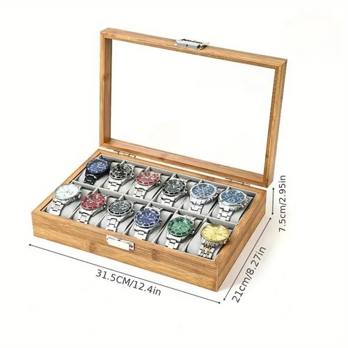 腕時計ケース 木製 コレクションケース アクセサリー 収納 腕時計収納ボックス ディスプレイケース 高級 鑑賞用 ギフト